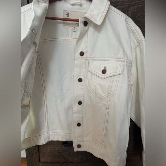 NWT Pilcro Women’s XSP Off-White Denim Jacket - Picture 5 of 9